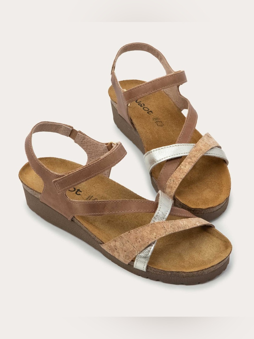 Naot Sophia Sandals in Latte Leather Sz 10